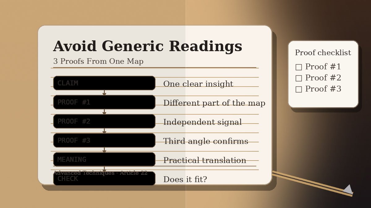 איך להימנע מקריאה גנרית: טכניקת “3 הראיות מאותה מפה”
