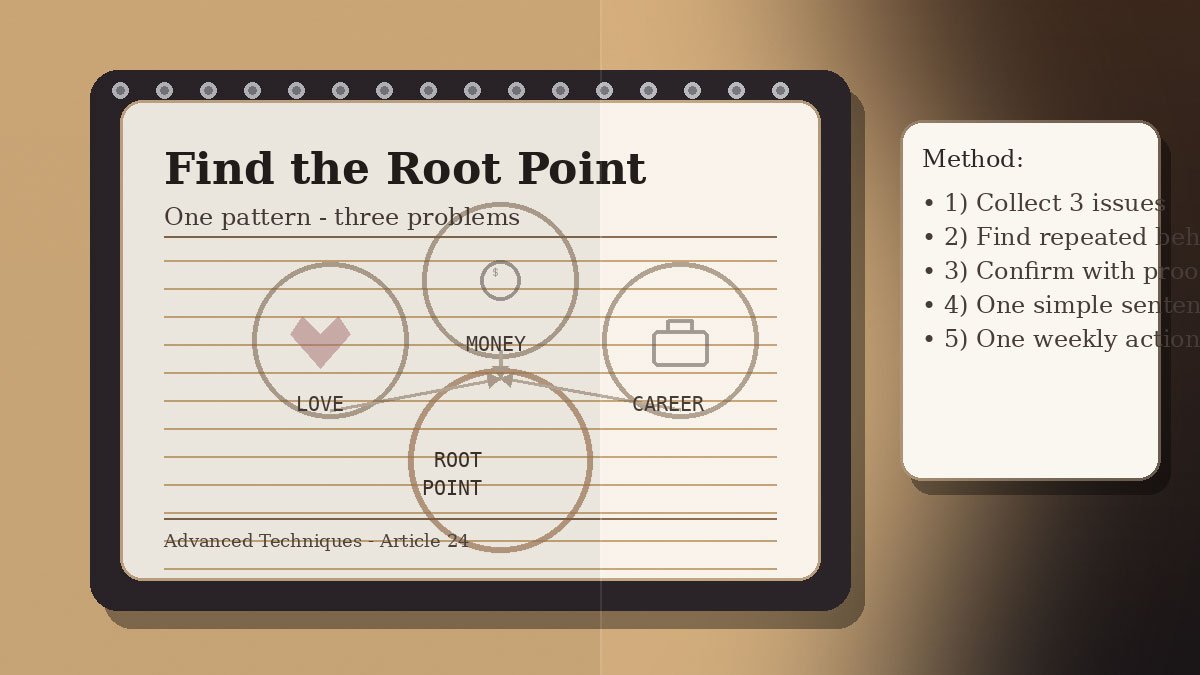 איך לזהות נקודת שורש אחת שמסבירה 3 בעיות שונות