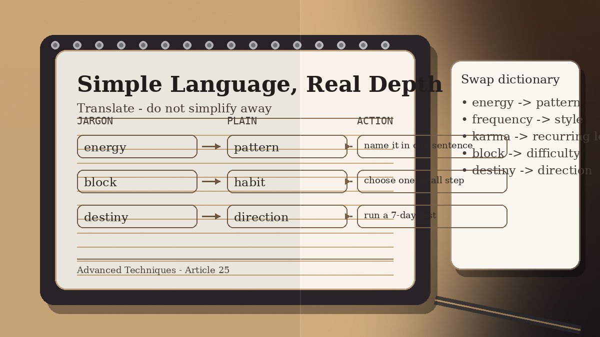 איך להשתמש בשפה פשוטה בלי לאבד עומק