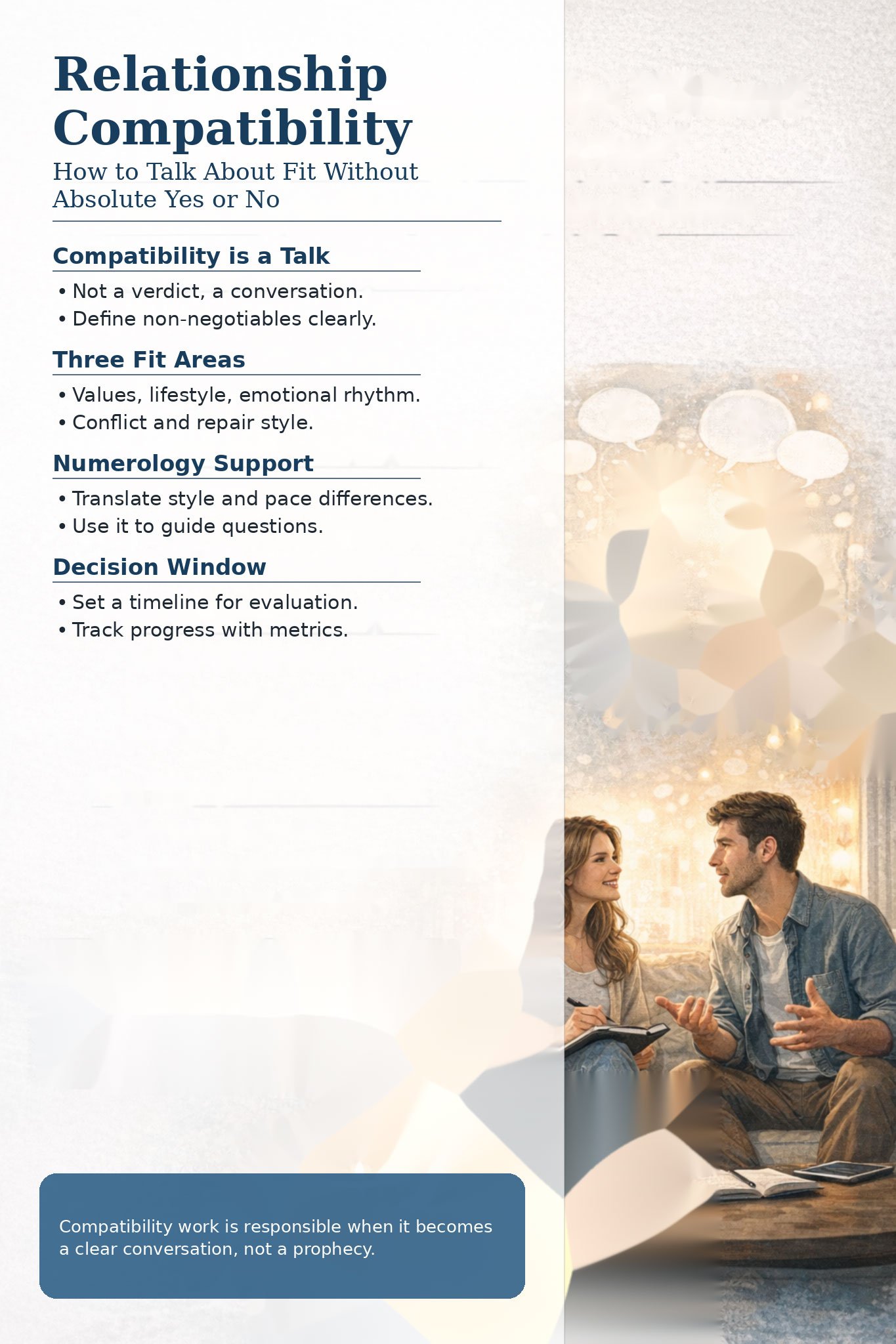 התאמה זוגית: איך לבנות שיחה אחראית על התאמה (בלי “כן/לא” מוחלט)