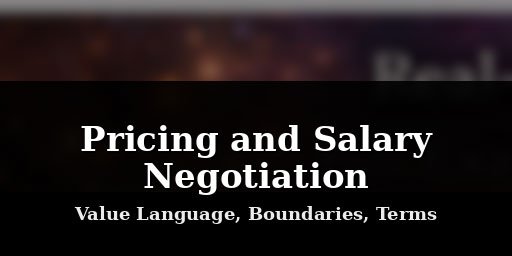 תמחור ומשא ומתן על שכר: שפת ערך, גבולות ותנאים