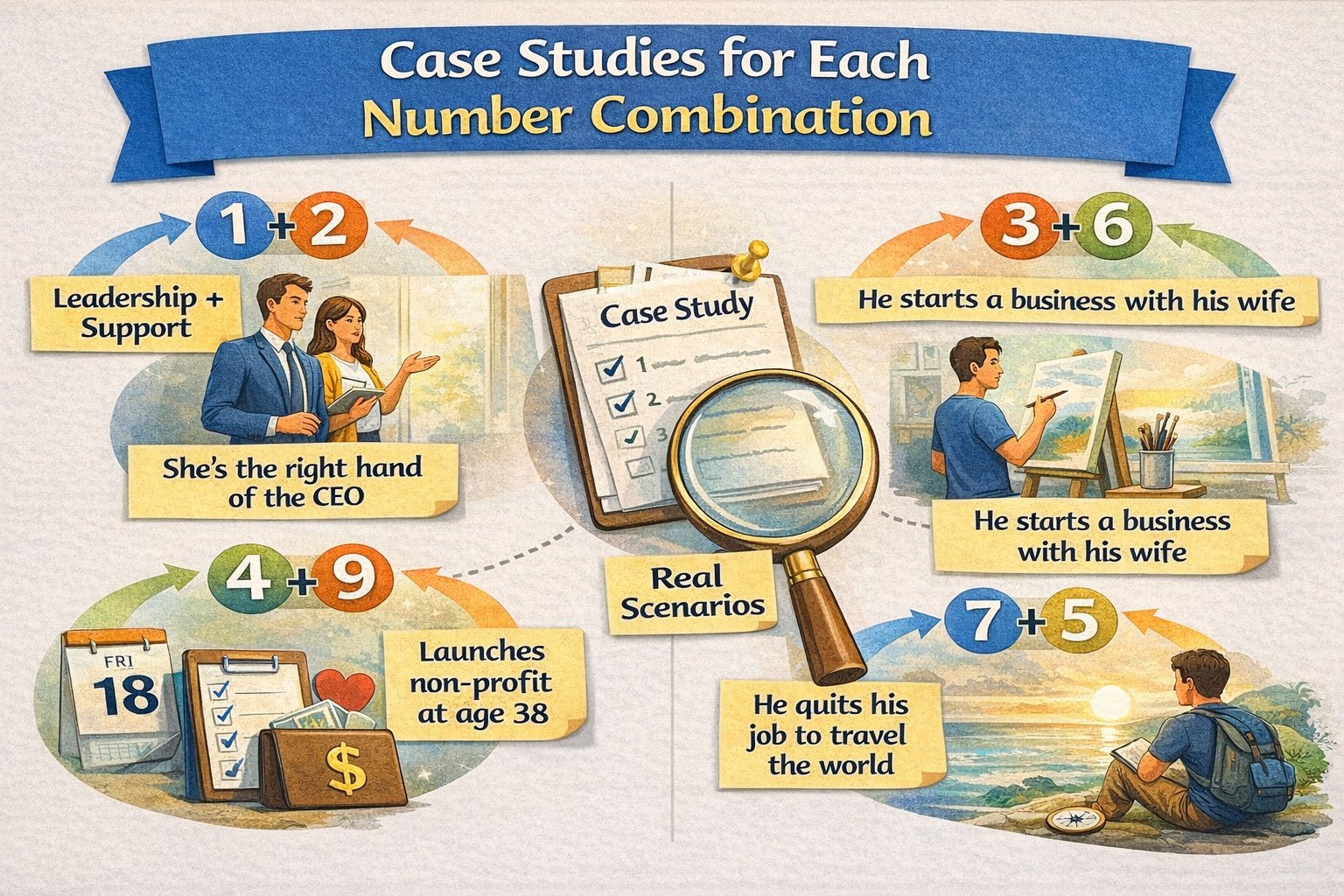 דוגמאות מקרים שממחישות כל שילוב