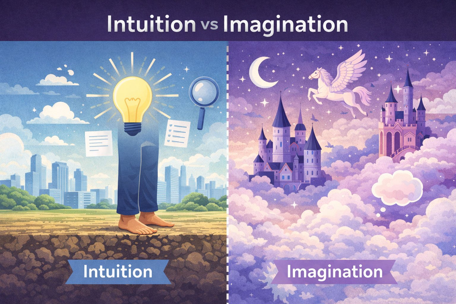 אינטואיציה מול דמיון: איך לשמור על קרקע